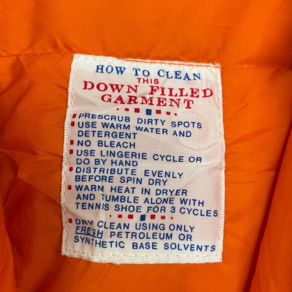VTG Gerry Bright Orange Down Fill Mountain Work Jacket Men's XL Made in USA - Picture 11 of 13